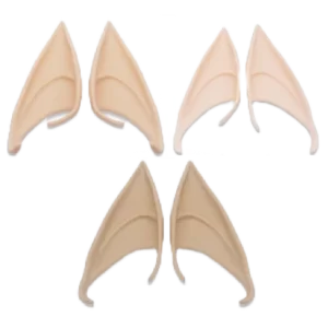 Orejas de elfo de silicona en color beige, perfectas para cosplay y disfraces.