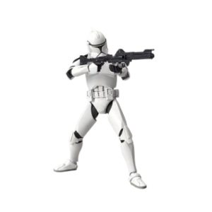 Figura Clone Trooper de Bandai, totalmente articulada, escala 1/12.