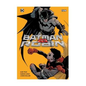Portada del cómic Batman vs Robin de DC Comics, con Batman enfrentándose a Robin en una intensa batalla