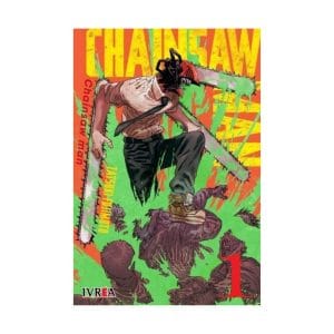 Portada del manga "Chainsaw Man" volumen 1 de Tatsuki Fujimoto con Denji transformado en hombre motosierra.