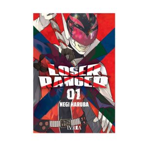 Portada del manga "Loser Ranger" tomo 1 de Negi Haruba, mostrando a un personaje con casco y traje de héroe estilo sentai.