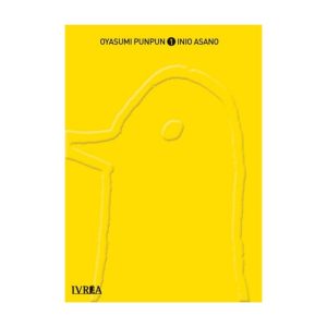 Portada del manga "Oyasumi Punpun" tomo 1 de Inio Asano con fondo amarillo y dibujo minimalista de un ave.