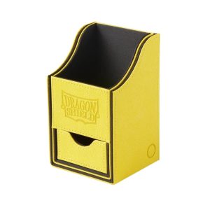 Guarda tu mazo y accesorios con el Dragon Shield Nest Plus Deck Holder amarillo