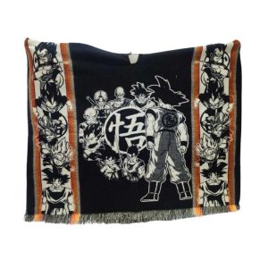 Poncho Dragon Ball Z con Goku, Vegeta y guerreros Z