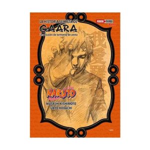 Portada de la novela Naruto: La historia secreta de Gaara de Panini Manga, por Masashi Kishimoto.