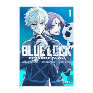 Portada del manga Blue Lock Episode Nagi volumen 1 de Ivrea con Seishiro Nagi y Reo Mikage.