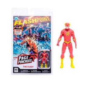 Figura de acción The Flash DC Flashpoint Page Punchers de McFarlane Toys con cómic incluido.