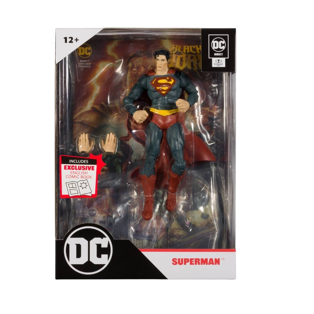 FIGURA DE ACCIÓN SUPERMAN + COMIC BLACK ADAM (ENGLISH) - Imagen 2