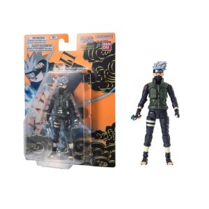 Figura de acción Kakashi Hatake Anime Heroes Mega de Bandai Namco con caja de Naruto Shippuden.
