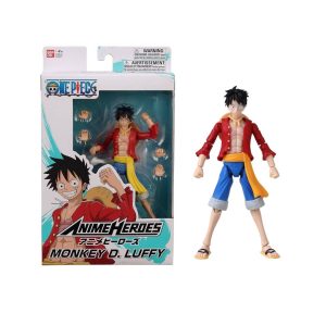 Figura Monkey D. Luffy Anime Heroes de Bandai Namco de One Piece en caja.