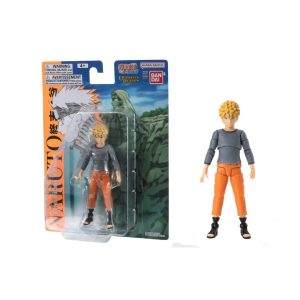 Figura Kakashi Hatake Anime Heroes Mega de Bandai Namco en caja expositora de Naruto Shippuden.