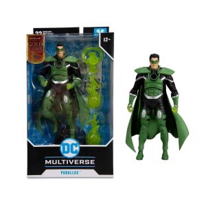 Figura Parallax Gold Label DC Multiverse McFarlane Toys con accesorios verdes.