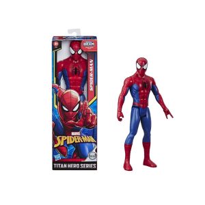 Figura de acción Spider-Man clásico de Marvel Titan Hero Series en su empaque original de Hasbro.