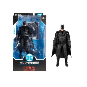 Figura The Batman DC Multiverse de McFarlane Toys en caja y exhibida.