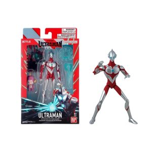 Figura Ultraman Rising Bandai Namco articulada con accesorio y miniatura.