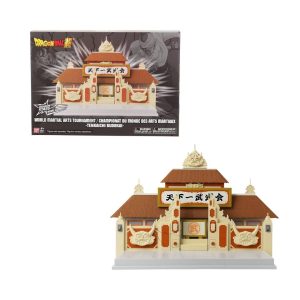 Playset Tenkaichi Budokai Dragon Ball Stars de Bandai con escenario del Torneo de Artes Marciales.