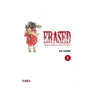 Portada de Erased tomo 1 de Kei Sanbe, edición Ivrea Argentina, con Kayo Hinazuki bajo la nieve.