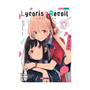 Portada del manga Lycoris Recoil tomo 1 de Yasunori Bizen, edición Panini Manga con Chisato y Takina.