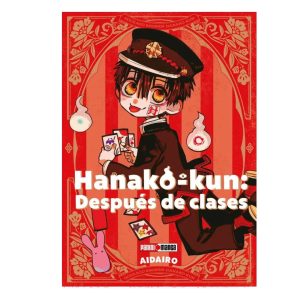 Portada del manga Hanako-kun Después de Clases tomo 1, edición Panini Manga por AidaIro con fondo rojo.