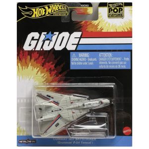 Hot Wheels Premium G.I. Joe Combat Jet Skystriker Grumman F-14 Tomcat en empaque Pop Culture.