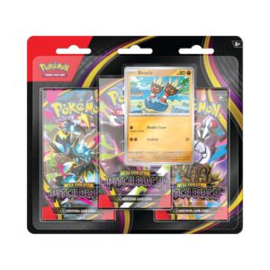 Blister de Pokémon TCG Mega Evolution Pitch Black con tres sobres y carta promocional Binacle.